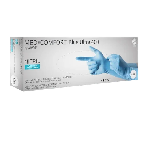 MED-COMFORT BLUE ULTRA 400, Nitrilhandschuhe puderfrei