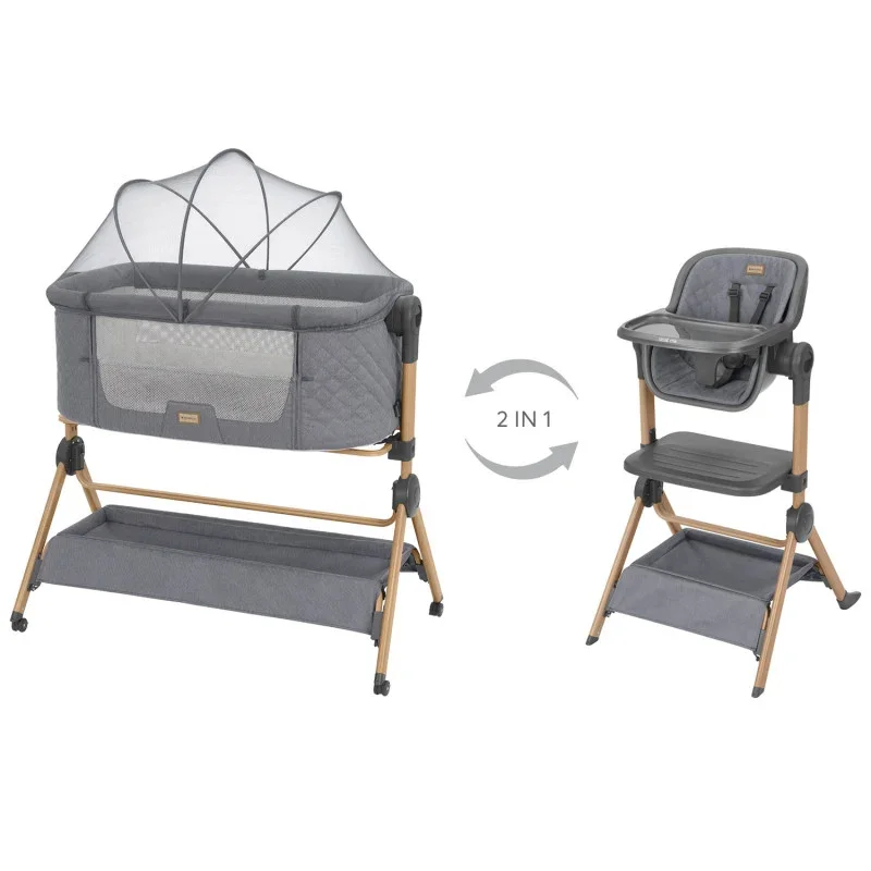 Beistellbetten kikkaboo Sleat Me - Grey