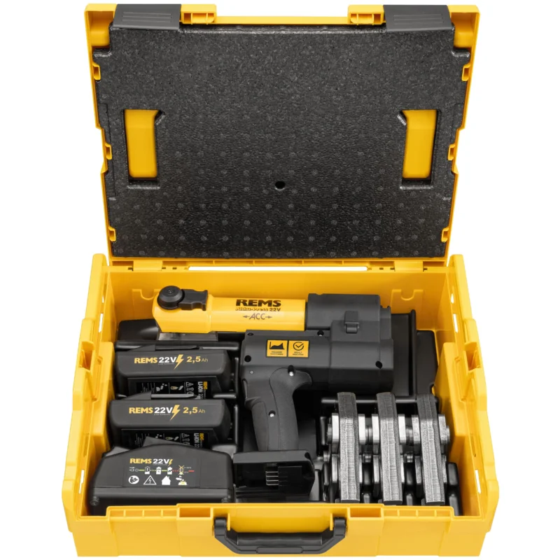 REMS - Akku-Press 22V ACC Set M 15+18+22 +Akku 2,5 Ah L-Boxx 576069 R220