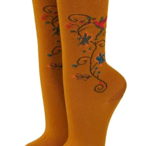 Crönert Socken Blumen Gelb 18820
