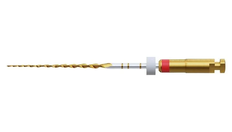 Endodontisches Feileninstrument, steril, Größe 25/.04, Länge 21 mm.