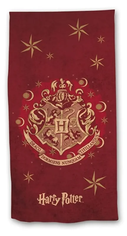 Freigestellte Produktansicht vom Harry Potter Duschtuch Badetuch Strandtuch 70 x 140 cm Rot
