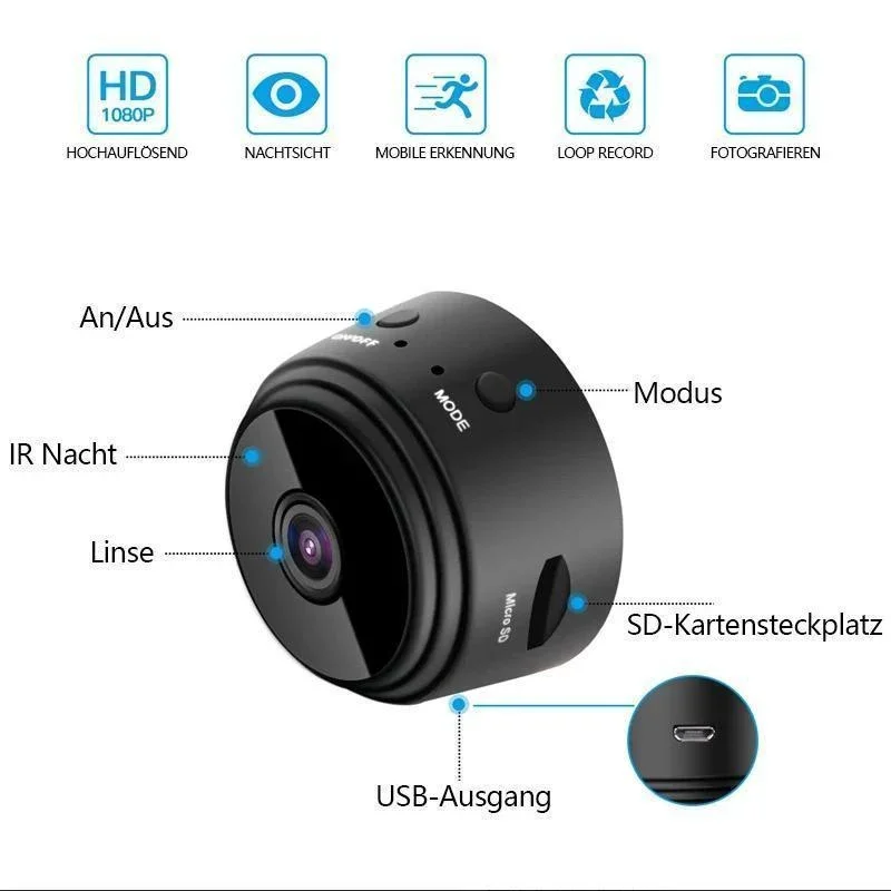1080p magnetische WiFi Mini Kamera | Brehn