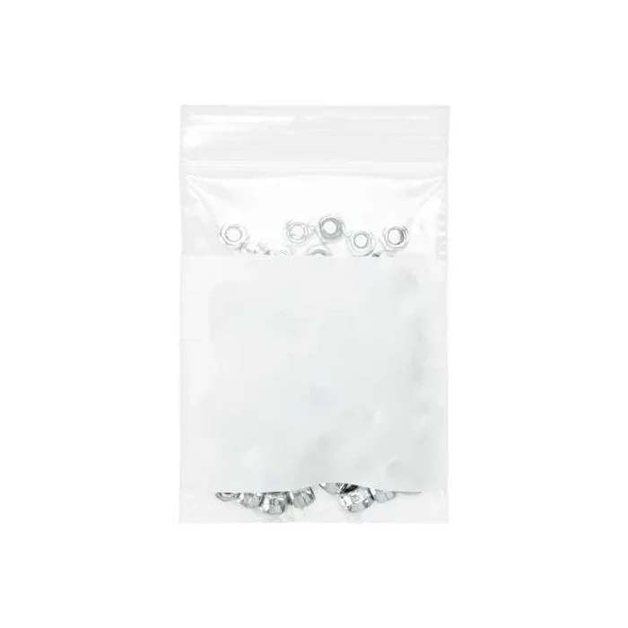 Grip Seal Bags with Write-on-Panel 7.5x10cm PE 50 micron