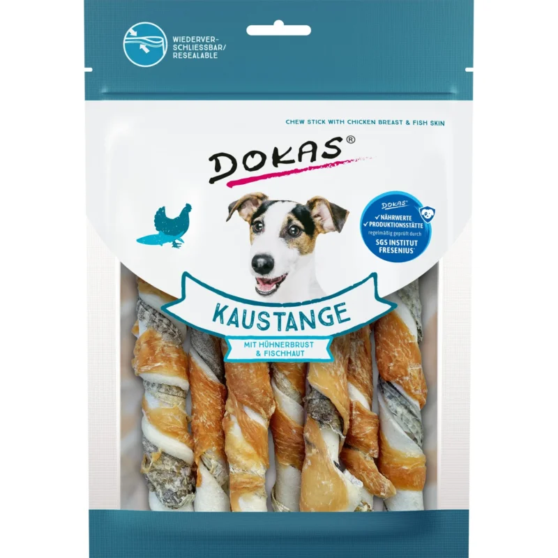 Dokas Hund Kaustange Huhn+Fisch zoo-de