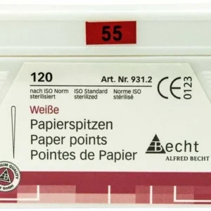 Weiße Papierspitzen Gr. 55 in 120er Verpackung von Becht.