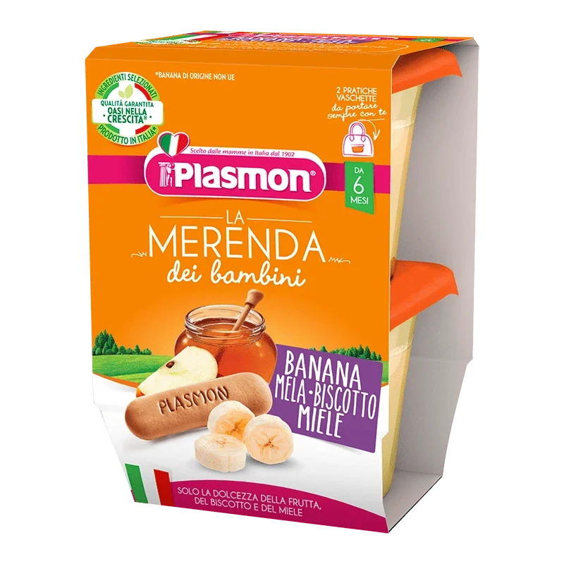 Plasmon Kindersnack - Banane, Apfel, Keks und Honig