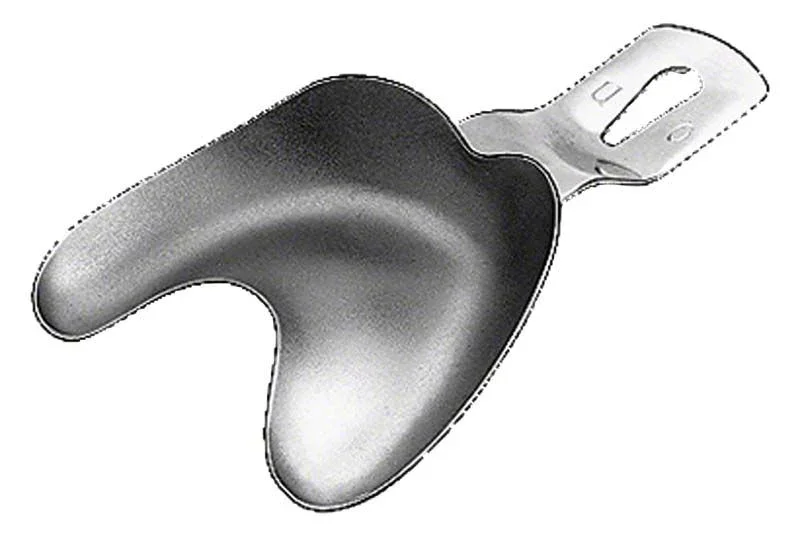 Abdrucklöffel aus Edelstahl für präzise dental Abdrücke.