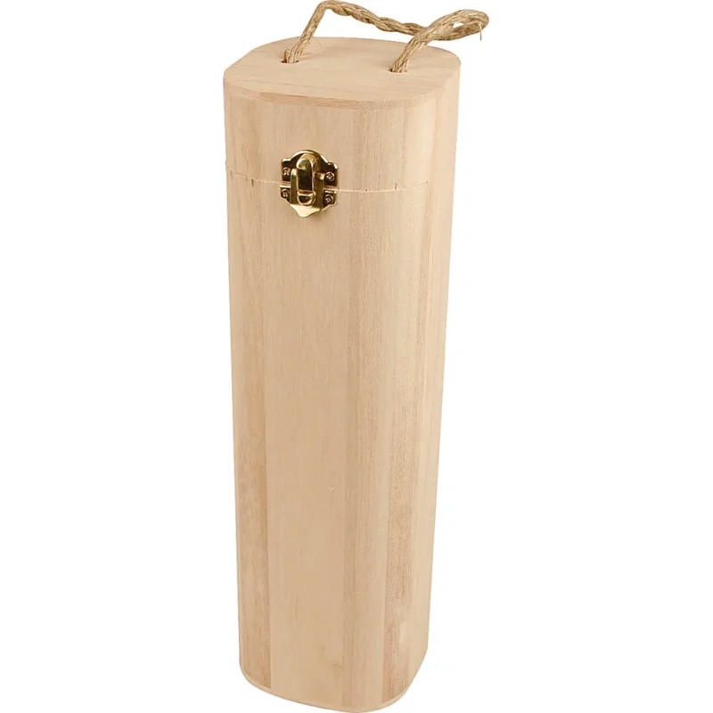 Wine Box with string, H: 34 cm, size 10x10 cm