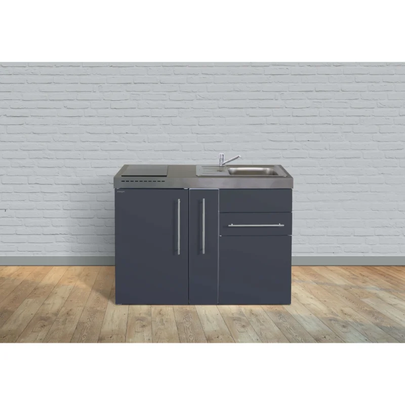 Stengel - Mini-Küche Miniküche Premiumline MPSG120AKSGKFliBreS Schiefergrau