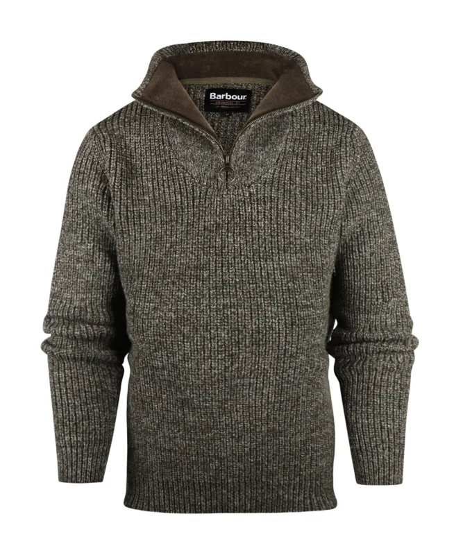 Barbour New Tyne Pullover mit halbem Reißverschluss | Grau