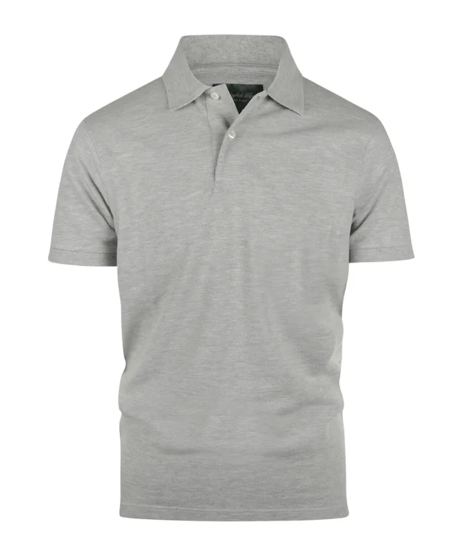 Kurzärmeliges Piqué-Poloshirt | Grau