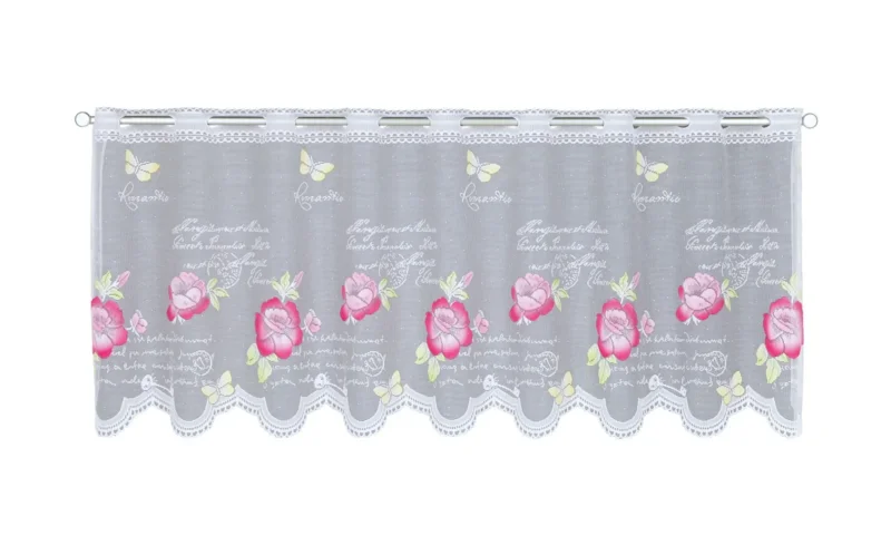 Scheibengardine Romantik Jacquard HxB 45x140cm
