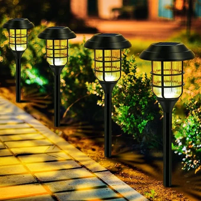 Premium Solar Fackel Gartenlampen - Set von 6