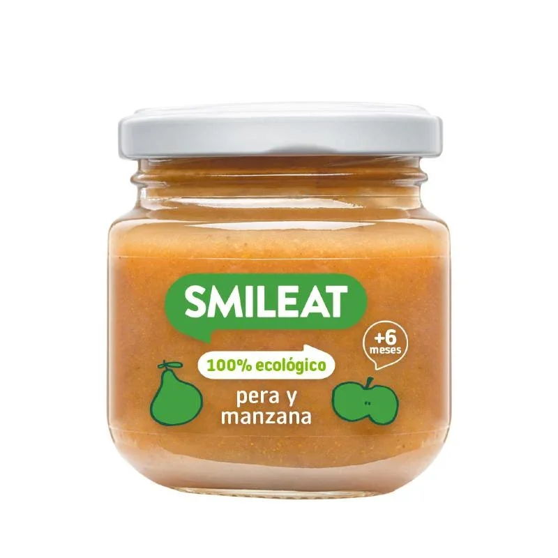 Tarrito BIO pera y manzana +6 meses Smileat 130 g