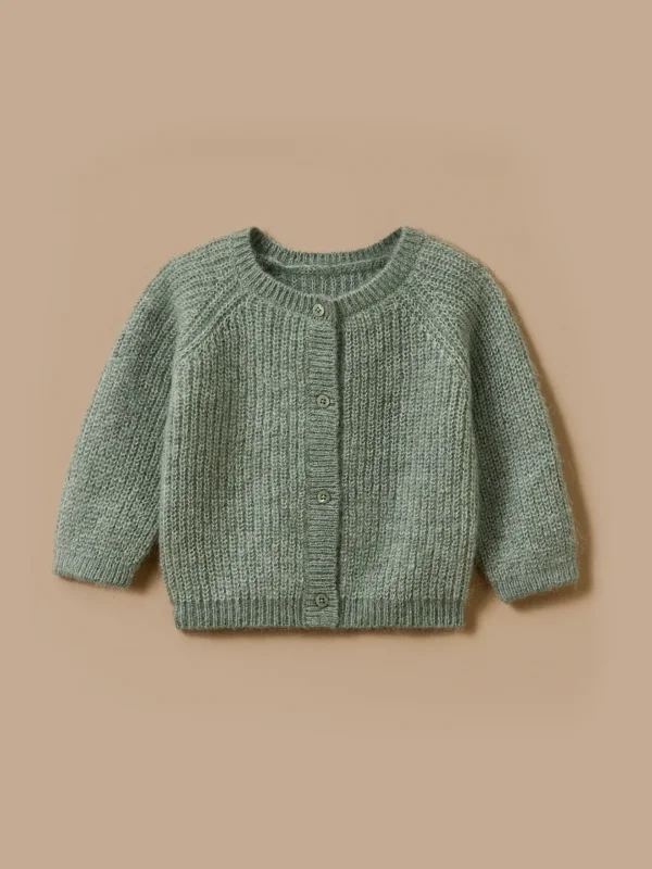 Cardigan aus Wolle und Mohair für Babys