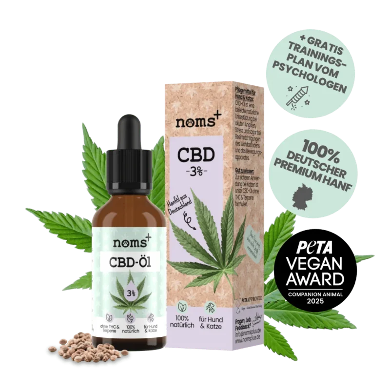 noms+ 3% CBD Tropfen für Katzen und kleine Hunde 10ml