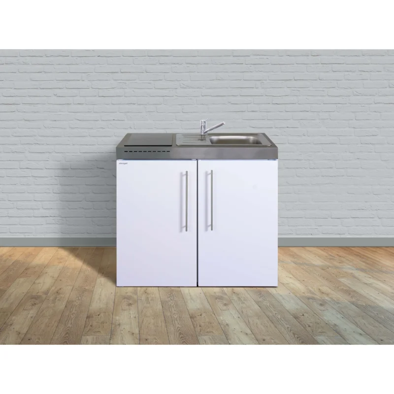 Stengel - Mini-Küche Miniküche Premiumline MPES100IKFliBre Edelstahl