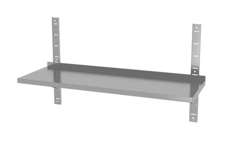 HENDI Wandablage einstellbar – einfach – mit 2 Halterungen – 1400 × 300 × H 600 mm – Produktansicht