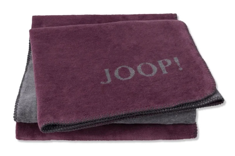 JOOP Wohndecke Melange Doubleface beere-anthrazit