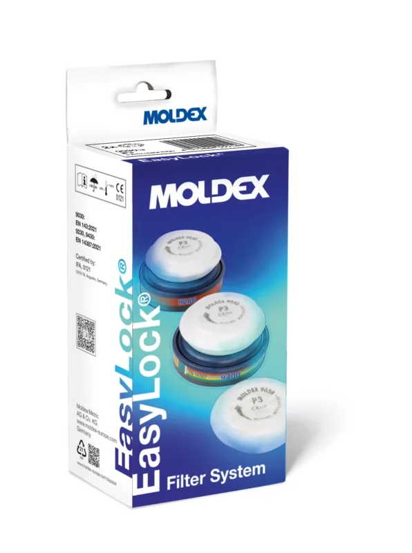 Moldex Partikelfilter P3, für Serie 7000 + 9000, EasyLock® in Blisterverpackung (2 Stück)