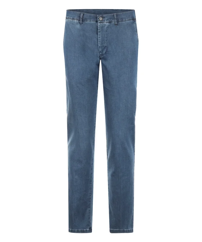 Jeanshose mit flacher Vorderseite | Denimblau