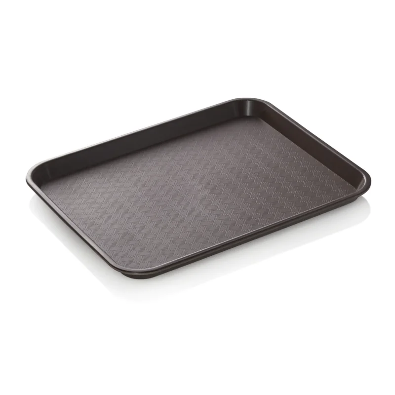 Fast Food Tablett GN 1/2, 32,50 x 26,5 x 2 cm, braun, Polypropylen