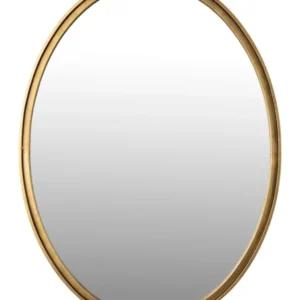 Wandspiegel Matz Oval Antikbronze in Gesamtansicht mit ovalem Metallrahmen in Antikbronze.