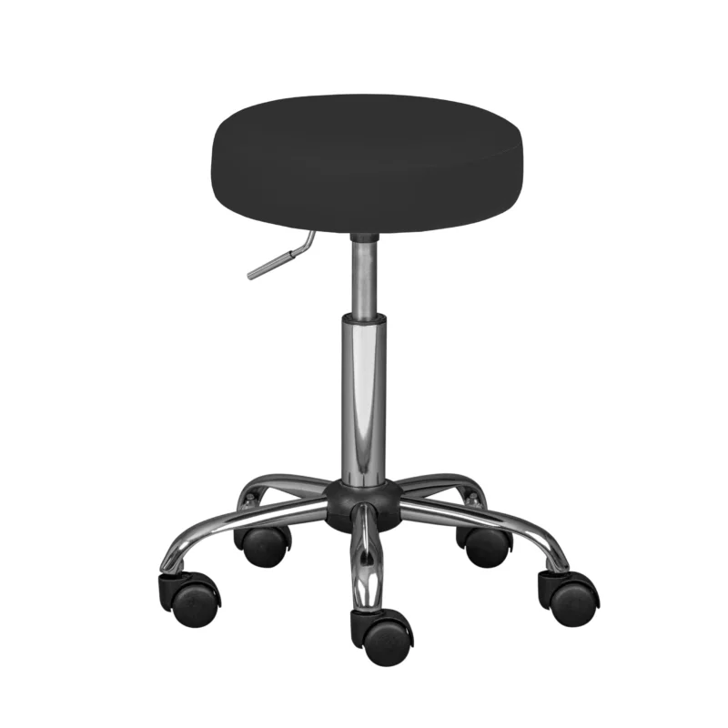 Drehhocker Asra Schwarz mit Gaslift, höhenverstellbar für Büro