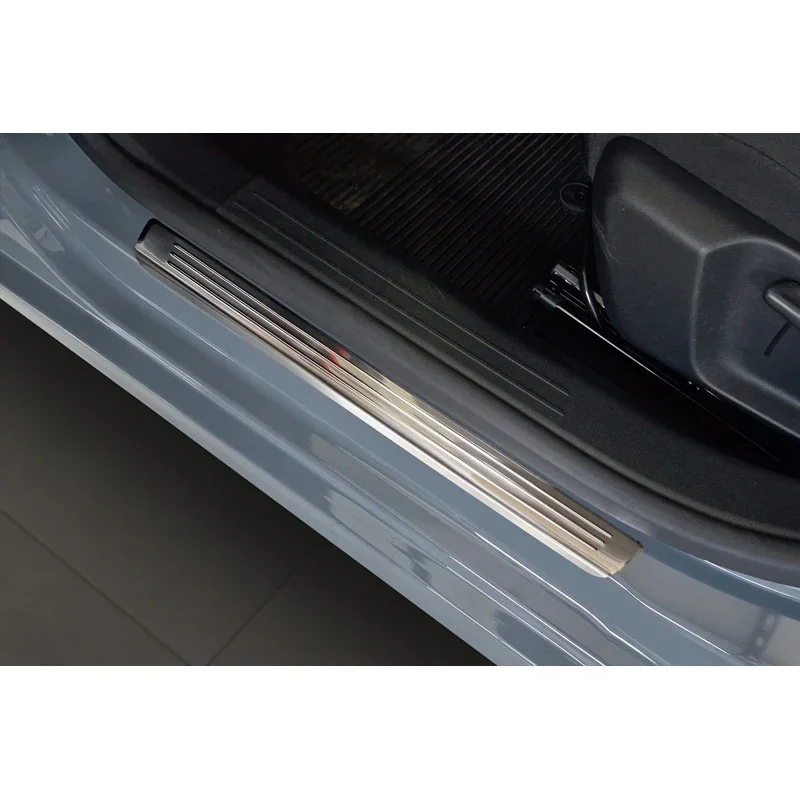 Avisa, Einstiegsleisten, Edelstahl, Passend für Opel Corsa F HB und e-Corsa 2019-2023 & FL 2023-, 'Lines' – 4 Teile
