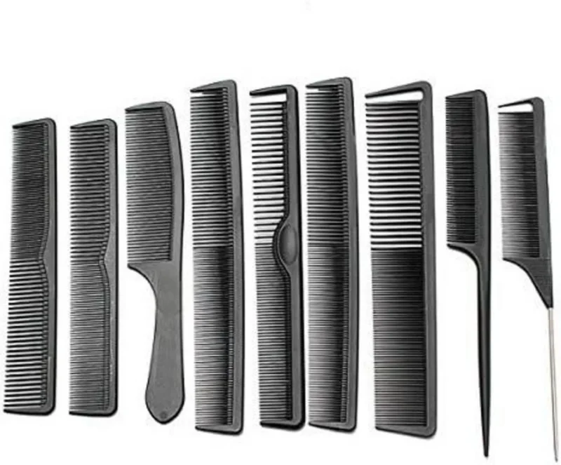 9-teiliges Carbon Fiber Anti Statischer Hitzebeständiger Friseur