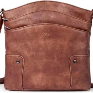 Umhängetasche Damen Crossbody Klein Geldbörse Mokka Braun