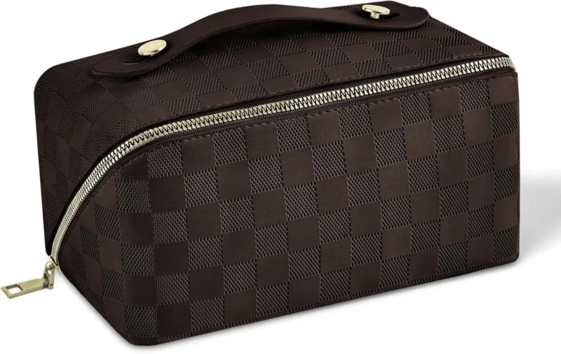 Reise Kosmetiktasche PU Leder Make-up Tasche Große Kapazität