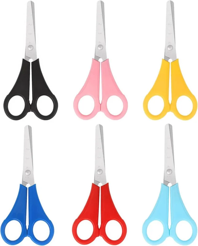 Kinderschere mit stumpfer Spitze, 6er Packung, Sicherheitsschere