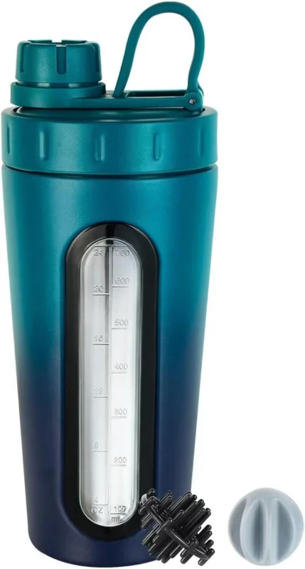 Edelstahl Protein Shaker 28 oz 2 Schneebesen Fenster