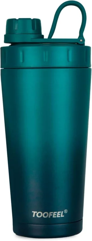 Isolierte Protein Shaker Flasche 20 oz - Edelstahl Vakuum Becher