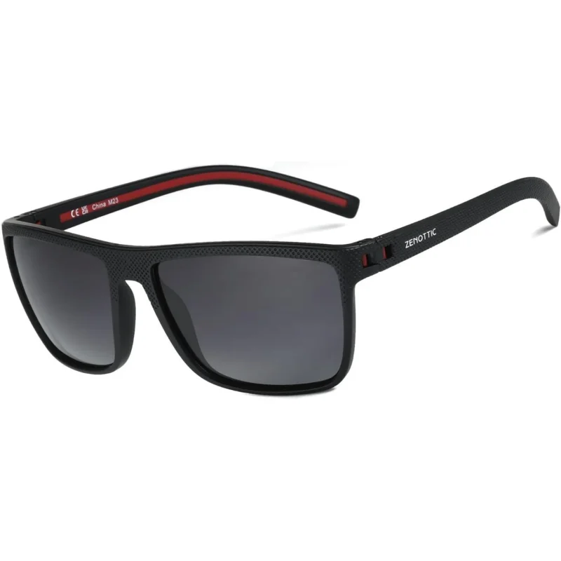 Polarisierte TR90 Sonnenbrille Herren UV400 Schutz Schwarz
