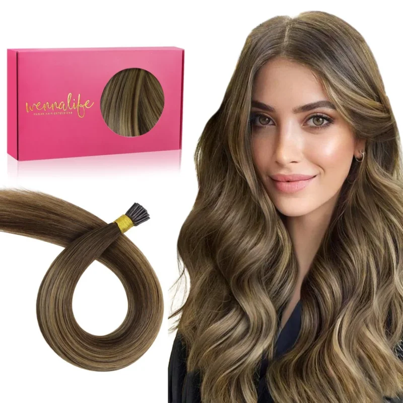 Echthaar I Tip Extensions Schoko-Karamell Blond 50g/55cm