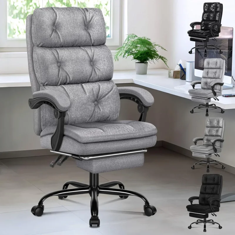 Ergonomischer Bürostuhl mit Fußstütze, Hoher
