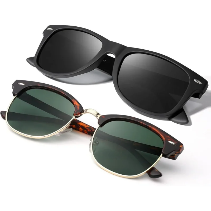 Polarisierte Sonnenbrille UV400 Schutz Herren Damen Schwarz
