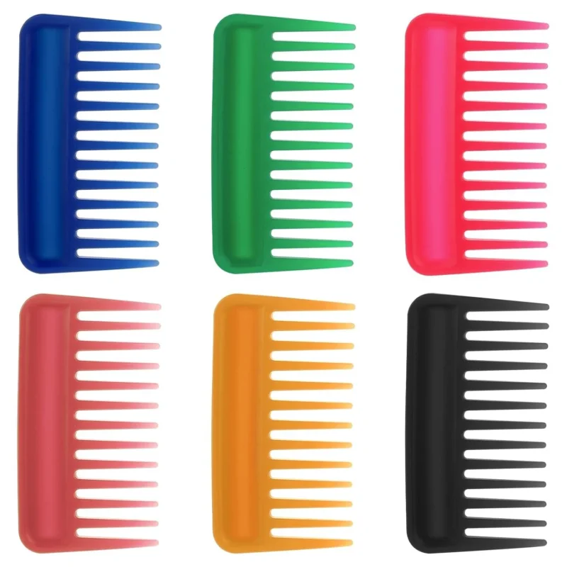 Lockenkamm Haarkamm mit breiten Zähnen für lockiges Haar - 6er Set