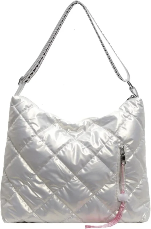Gesteppte Puffer Schultertasche Winter Damen Umhängetasche
