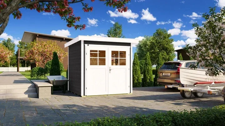 Weka Gartenhaus Blackmount 227, 205x209, Anthrazit