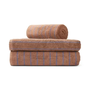 Naram towel - Camel & Ultramarine blue von Bongusta
