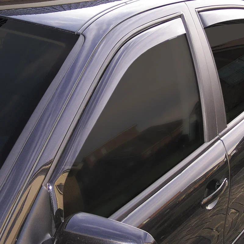 ClimAir, Windabweiser Schwarz passend für Fiat Grande Punto 5 türer 2005-2009 + Evo 5 türer 2009-, Plastik