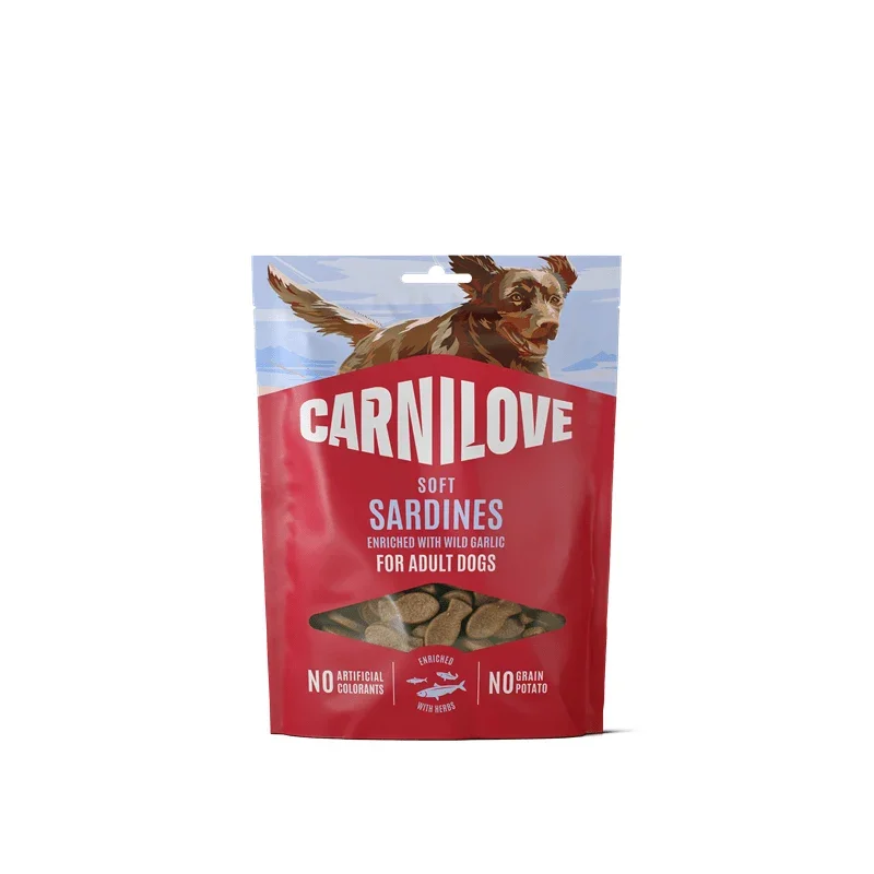 Carnilove Dog Soft Snack - Sardin with Garlic, Snacks