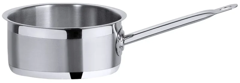 Edelstahl Stielkasserolle niedrig Sautoirform mit Rohrgriff Ø 16-24 cm / Serie 2200 - CPGASTRO