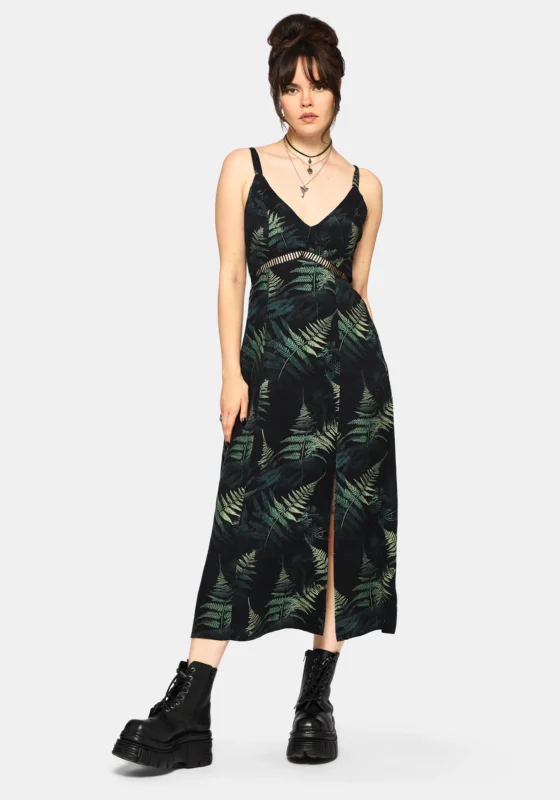 Fernery Bedruckt Midaxi Cami Kleid