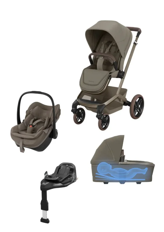 Bundle Fame Oak Truffle + Pebble Slide Pro + Gratis FamilyFix Slide Pro Basisstation