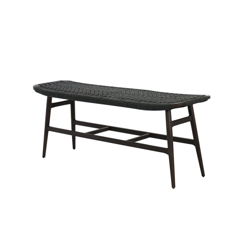 Freja Bank, schwarz Eiche/schwarz Geflecht von Stellar Works